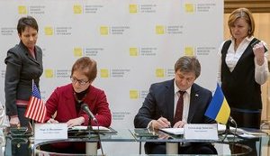 United States and Ukraine sign agreement to share tax information. PHOTO