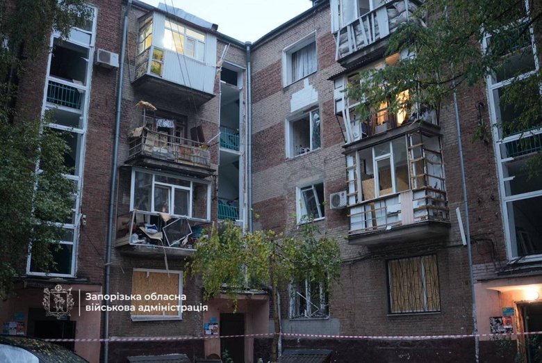 Shelling of Zaporizhzhia on 18 October