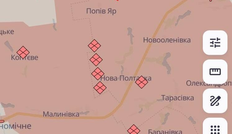 Ворог окупував Полтавку на Донеччині та просунувся в Запорізькій області і в Серебрянському лісництві, - DeepState. МАПИ