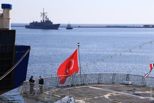 Two Turkish warships arrive in Odesa sea port 03