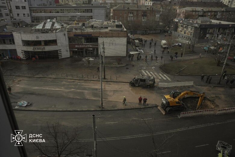 Удар по Шевченківському району Києва 18 січня