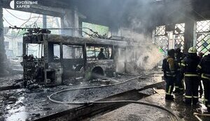 Тролейбусне депо у Слобідському районі Харкова - наслідки атаки