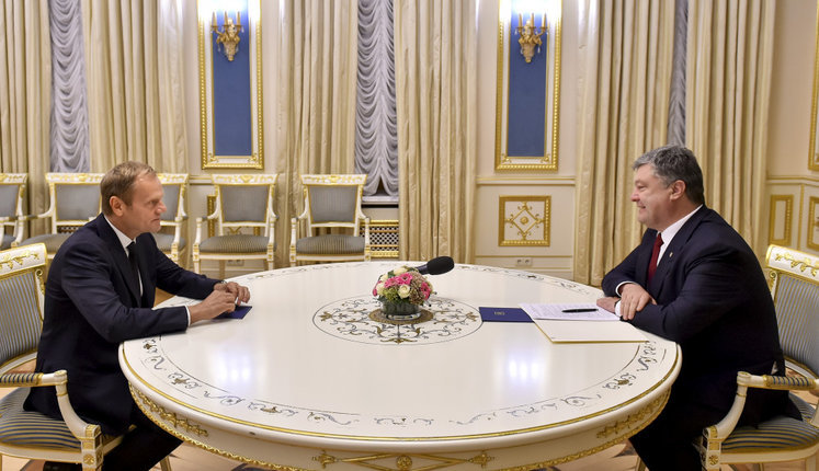 Poroshenko held talks with President of European Council Donald Tusk. PHOTO