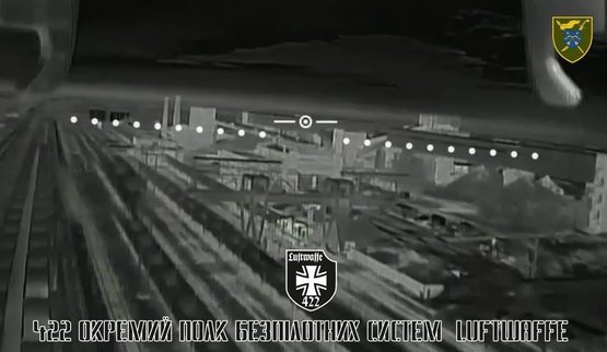 Soldiers of the 422nd Regiment struck two of the occupiers’ locomotives