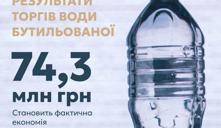 Для ЗСУ зекономили 74,3 млн грн на закупівлі бутильованої води, - ДОТ