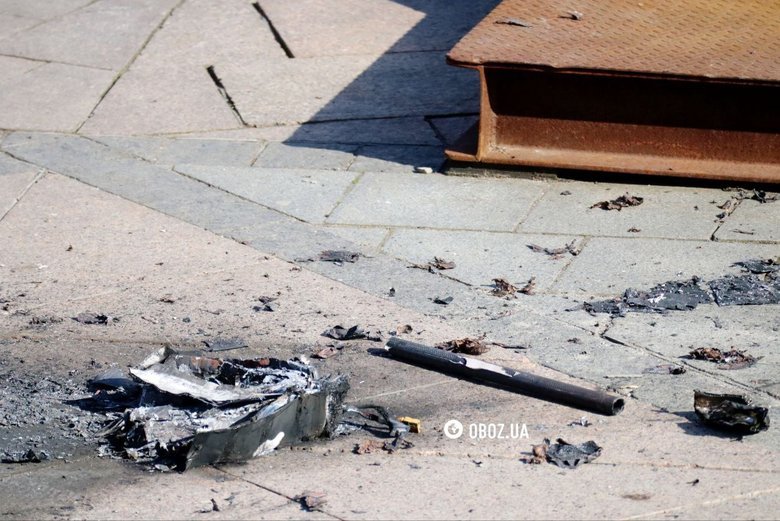 Debris from a Russian UAV fell on Independence Square