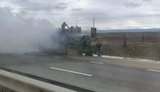 "Ах#еть! Нифига себе!" - в окупованому Криму під час руху загорівся БТР армії РФ. ВІДЕО+ФОТО