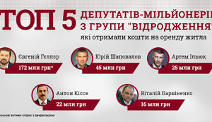 92 нардепи-мільйонери орендують житло за держкошти. Найжадібніші - в групі "Відродження", - КВУ. ФОТО