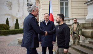 Zelensky meets with Duda and Nauseda in Lviv. VIDEO&PHOTOS