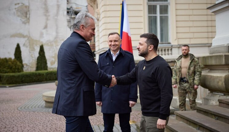 Zelensky meets with Duda and Nauseda in Lviv. VIDEO&PHOTOS