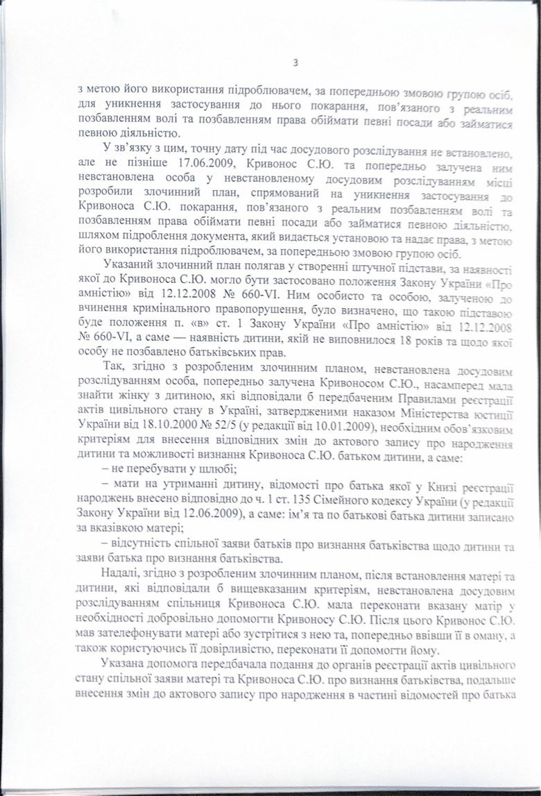Charges against NABU Director Kryvonos: full text