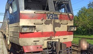 Russian forces attacked commuter train in Zaporizhzhia: two injured. PHOTO