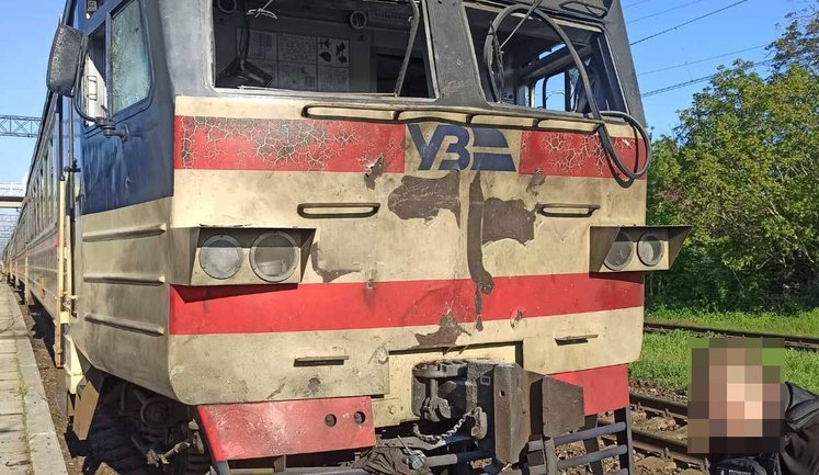 Russian forces attacked commuter train in Zaporizhzhia: two injured. PHOTO