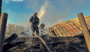 Two people injured, fires break out: aftermath of Russian attack on Hlukhiv. PHOTOS