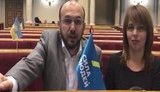 Нардепи-члени партії "Сила людей" Єднак і Веселова закликали Гнапа зняти свою кандидатуру на пост президента. ВIДЕО