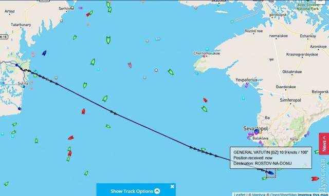 Український круїзний лайнер несподівано змінив курс на Ростов із проходом уздовж узбережжя окупованого Криму, - Думська 01
