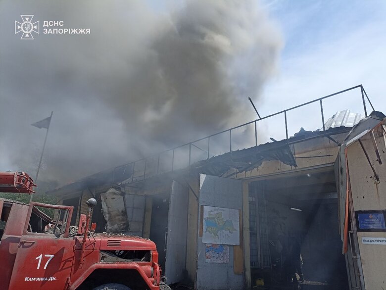 Удар по пожежно-рятувальній частині Запорізької області