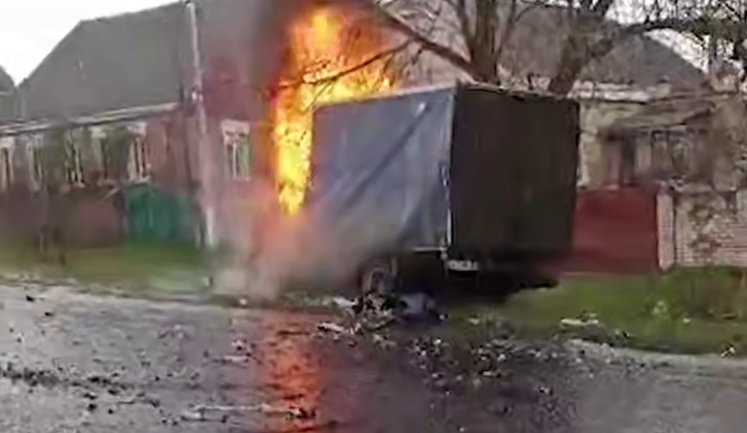 Russian forces struck civilian car in Kharkiv region with FPV drone: driver was killed. VIDEO