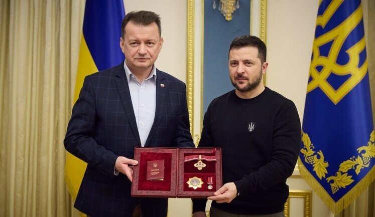 Zelensky awards Polish Defense Minister Blaszczak with Order of Merit. PHOTO