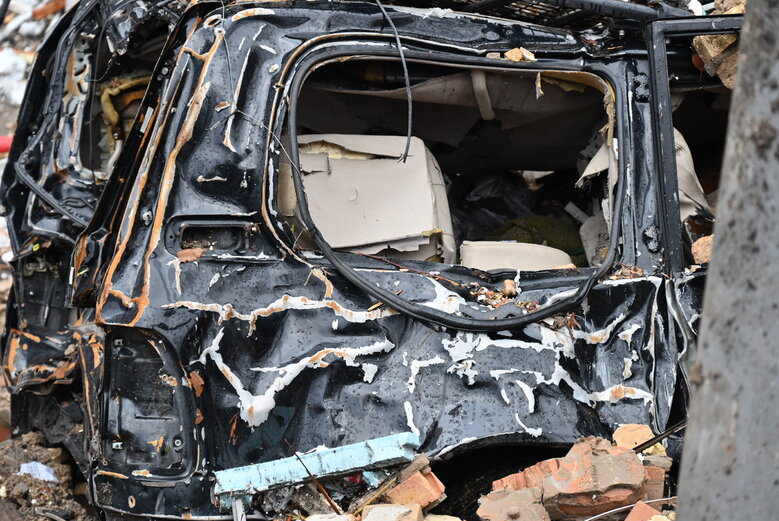 Consequences of Russian missile strike on house in Solomianskyi district of Kyiv 31