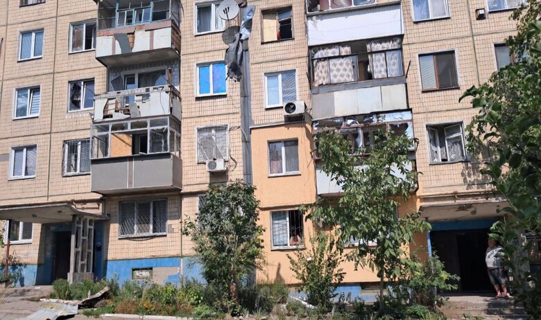 наслідки обстрілу Нікополя