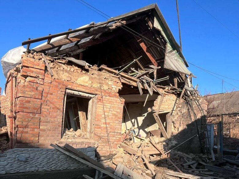Наслідки обстрілу Нікополя 29 січня