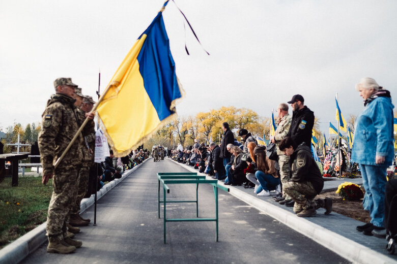In Brovary, bid farewell to soldier Oleksandr Fatieiev, who died in battle against ruscists in Luhansk region, was held 24