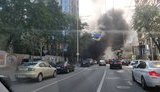 Охрана не пропустила пожарных для тушения огня на территории новостройки в Киеве. ВИДЕО