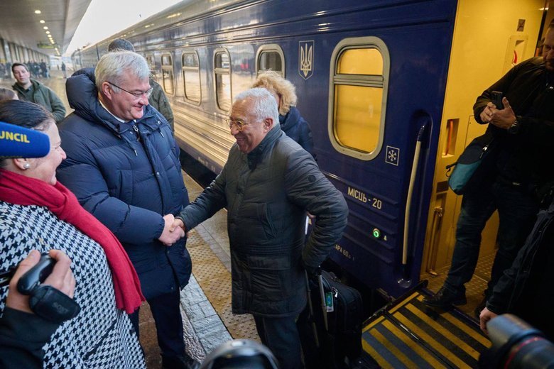 фон дер Ляйен и Кошта в Киеве