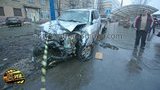 Джип выехал на тротуар, проехал сквозь киоск и убил продавщицу. ФОТОрепортаж