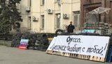 Росіяни знімають в окупованому Сімферополі фільм про "події у 2014 році в Луганській області". ФОТОрепортаж
