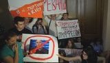 Студенти, які протестують проти працевлаштування Портнова в КНУ, розпочали сидячий страйк у приймальні ректора вузу (оновлено). ВІДЕО+ФОТОрепортаж