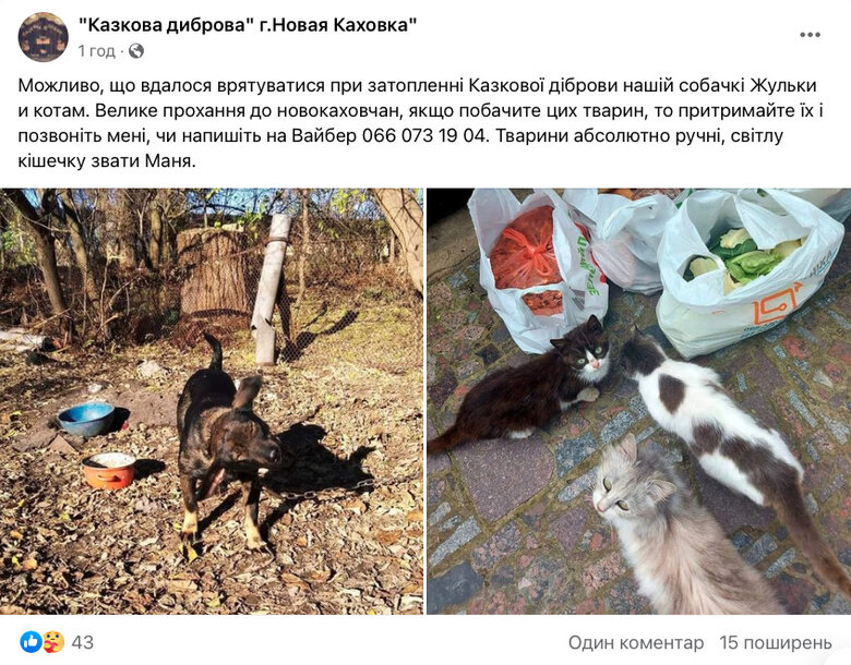 Частина тварин із затопленого зоопарку в Новій Каховці врятувалися 02