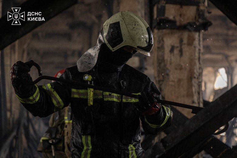The State Emergency Service has completed the clean-up following the Russian Federation’s night-time attack on Kyiv