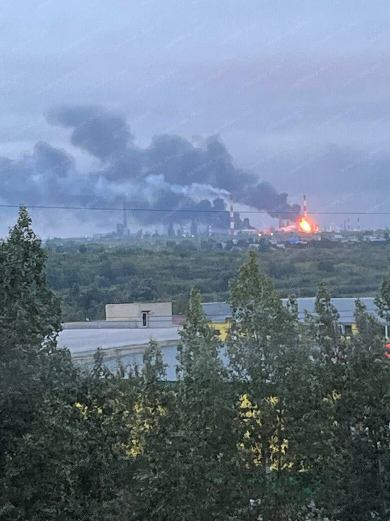 Strike on an oil refinery in Syzran