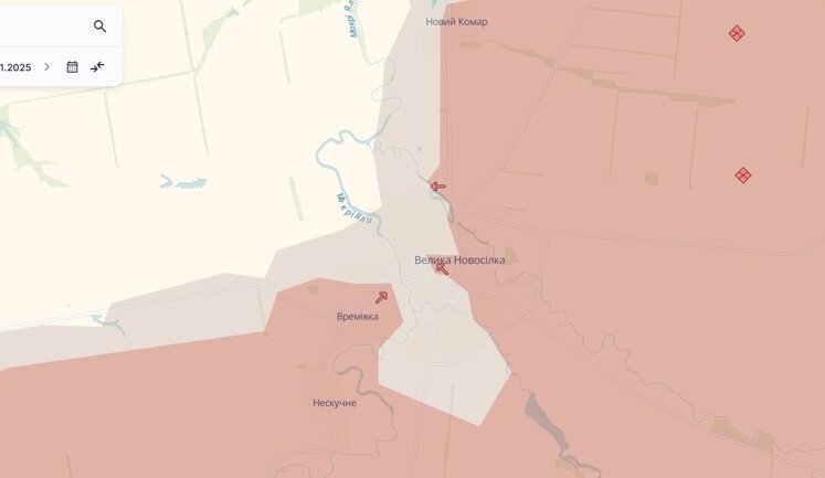 Окупанти просунулися у Великій Новосілці та біля 6 населених пунктів Донеччини, Луганщини та Харківщини, - DeepState
