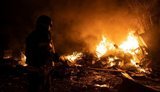 Пожар в результате российской атаки