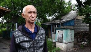 Евакуюваний мешканець Красногорівки Віктор Курчак