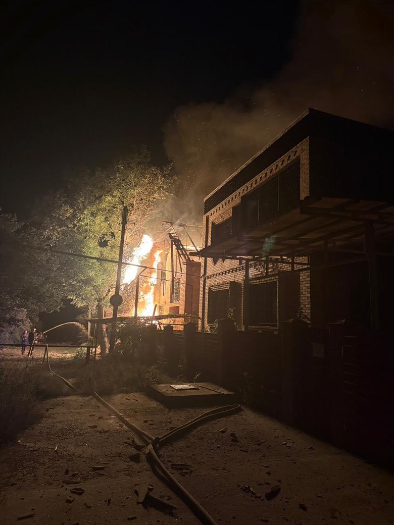 Consequences of the drone attack on Sloviansk