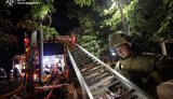 Російський удар спричинив пожежу в адміністративній будівлі Полтави