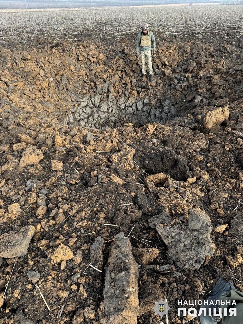 Вирва після обстрілу Донеччини