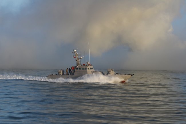 В Азовському морі кораблі Морської охорони, ВМС, артилерія й авіація вчилися відбивати ворожу атаку 03 В Азовському морі кораблі Морської охорони, ВМС, артилерія й авіація вчилися відбивати ворожу атаку 03