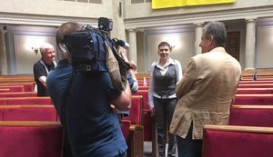 Savchenko attends session hall of Ukrainian parliament. PHOTOS