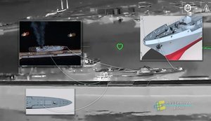 Frigate Admiral Makarov was damaged twice during attack on Novorossiysk. SATELLITE IMAGES