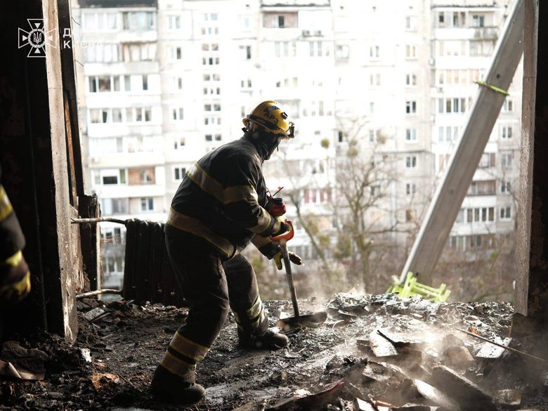 Kyiv after the shelling on 25 November