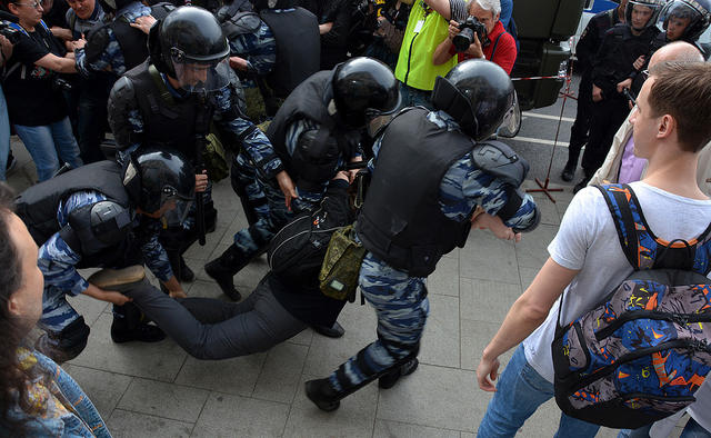 Moscow police brutally dispersed opposition demonstration 22 Moscow police brutally dispersed opposition demonstration 22