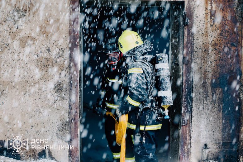 Пожар в Ровенской области 7 февраля
