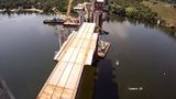 Передостання секція прогонової будови змонтована на вантовому мосту в Запоріжжі. ВІДЕО+ФОТОрепортаж