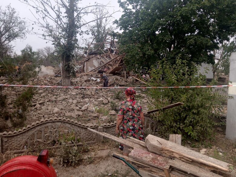 Attack on Vysokoe in the Kherson region on 18 July