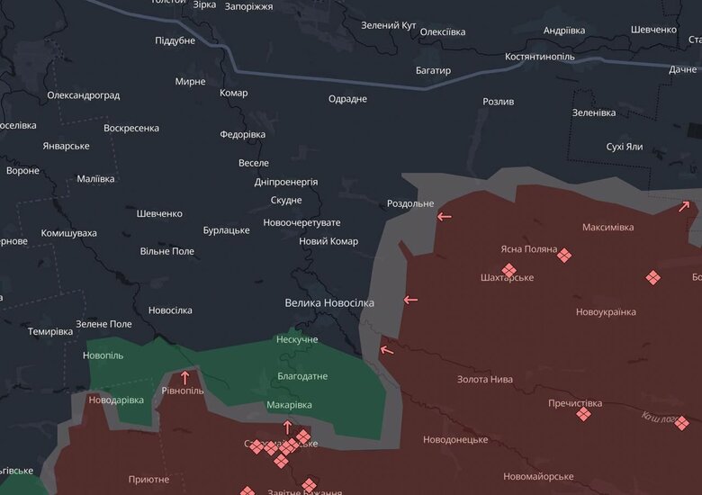 Карта просуввання ворога